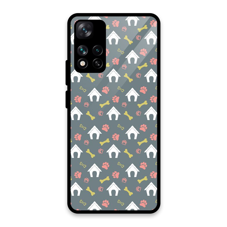 Dog Pattern Glass Back Case for Xiaomi 11i HyperCharge 5G