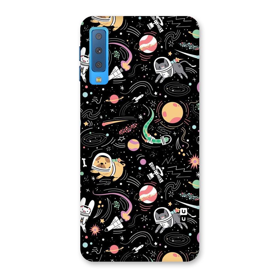 Dog Planetarium Back Case for Galaxy A7 (2018)
