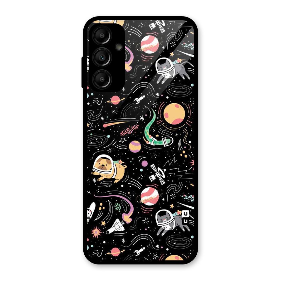 Dog Planetarium Glass Back Case for Galaxy A14 5G