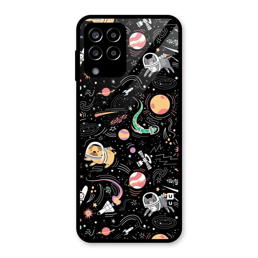 Dog Planetarium Glass Back Case for Galaxy M33