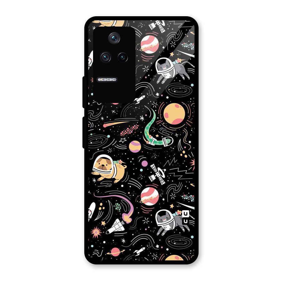 Dog Planetarium Glass Back Case for Poco F4 5G