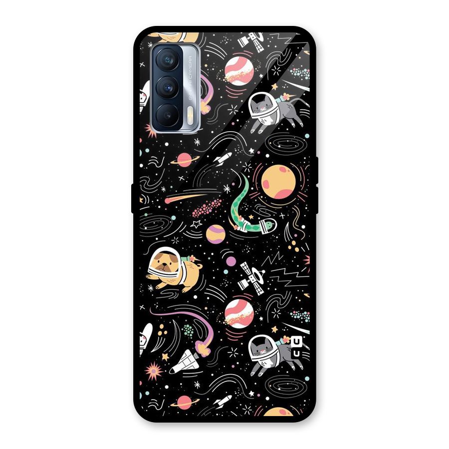 Dog Planetarium Glass Back Case for Realme X7