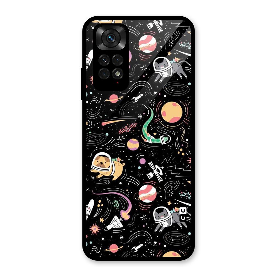 Dog Planetarium Glass Back Case for Redmi Note 11
