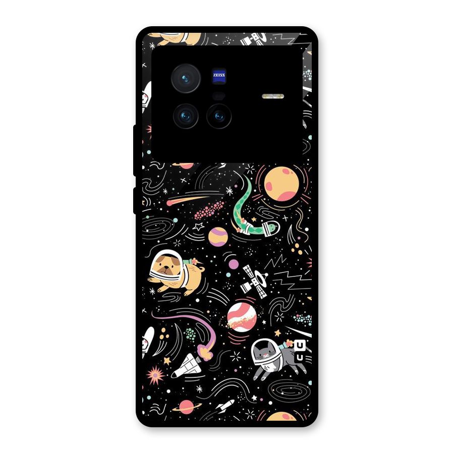 Dog Planetarium Glass Back Case for Vivo X80