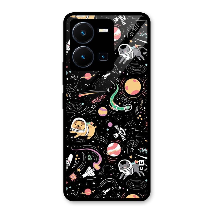 Dog Planetarium Glass Back Case for Vivo Y35
