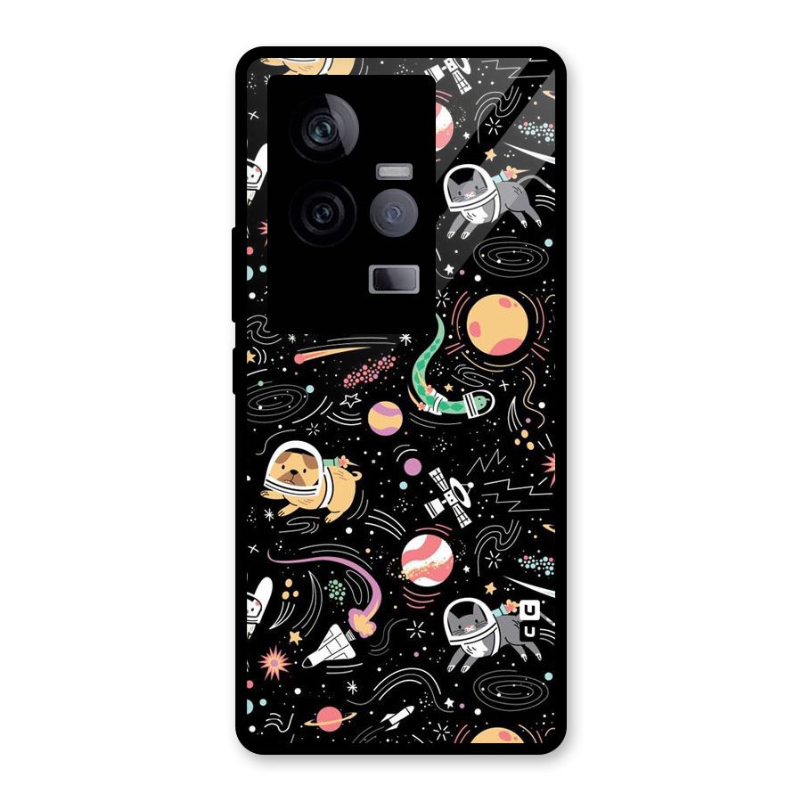 Dog Planetarium Glass Back Case for Vivo iQOO 11 5G