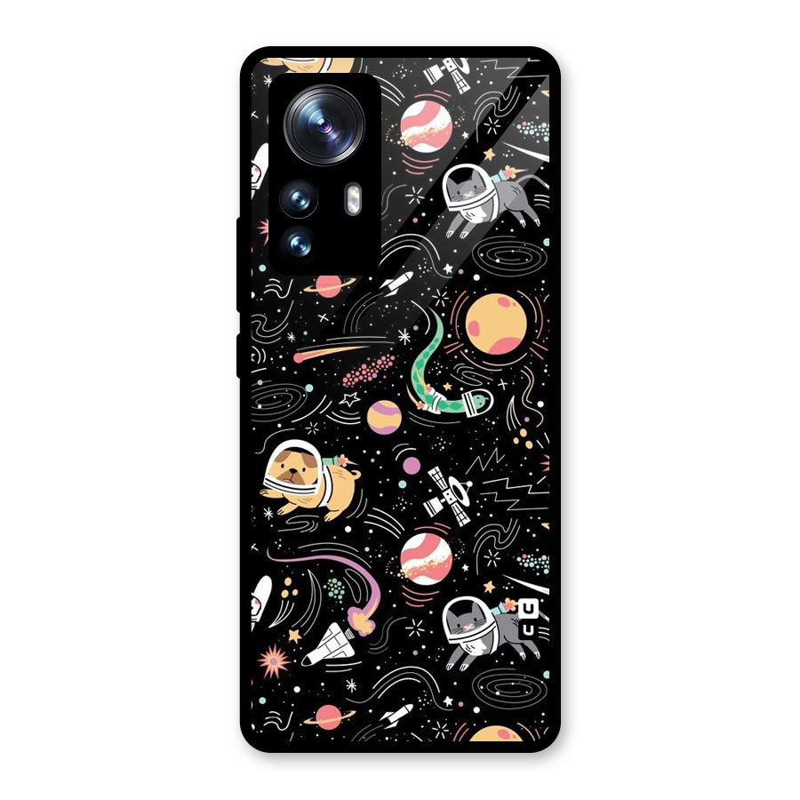 Dog Planetarium Glass Back Case for Xiaomi 12 Pro