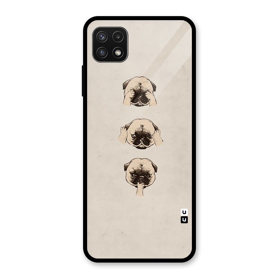 Doggo Moods Glass Back Case for Galaxy A22 5G