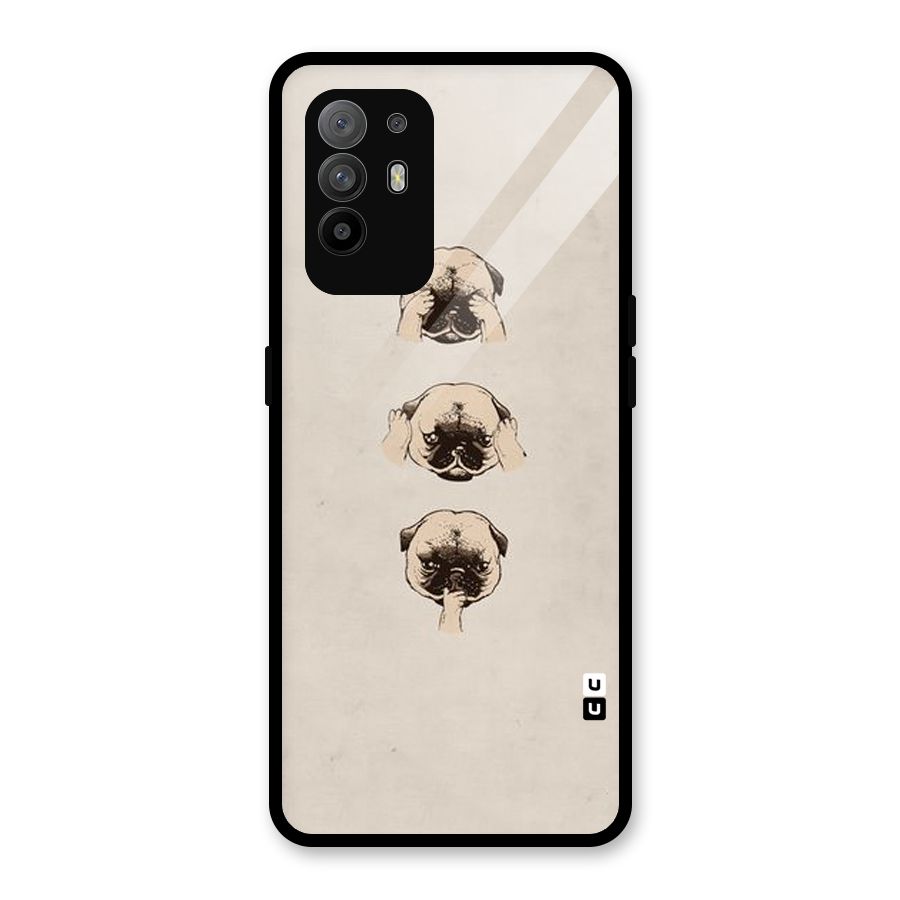 Doggo Moods Glass Back Case for Oppo F19 Pro Plus 5G