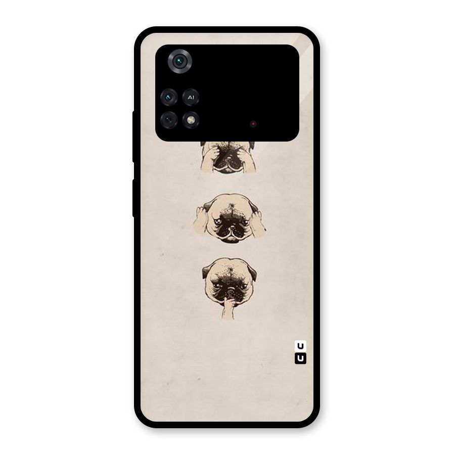Doggo Moods Glass Back Case for Poco M4 Pro 4G
