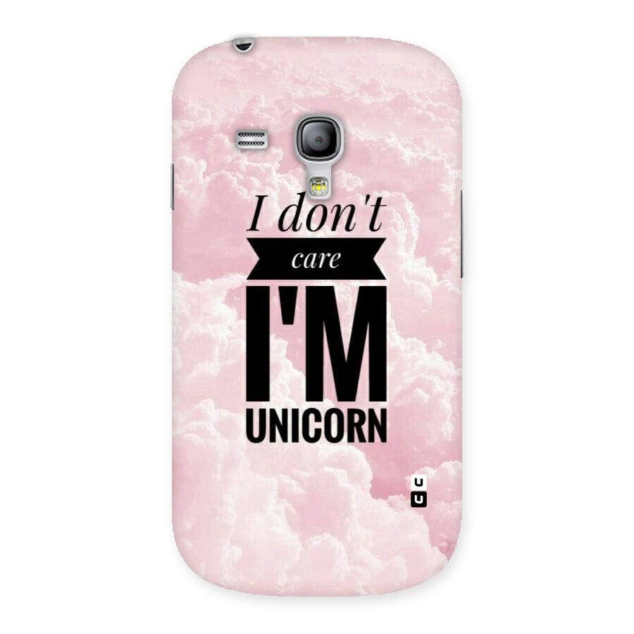Dont Care Unicorn Back Case for Galaxy S3 Mini