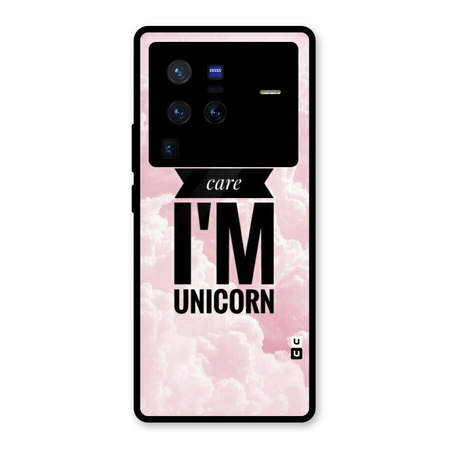 Dont Care Unicorn Glass Back Case for Vivo X80 Pro