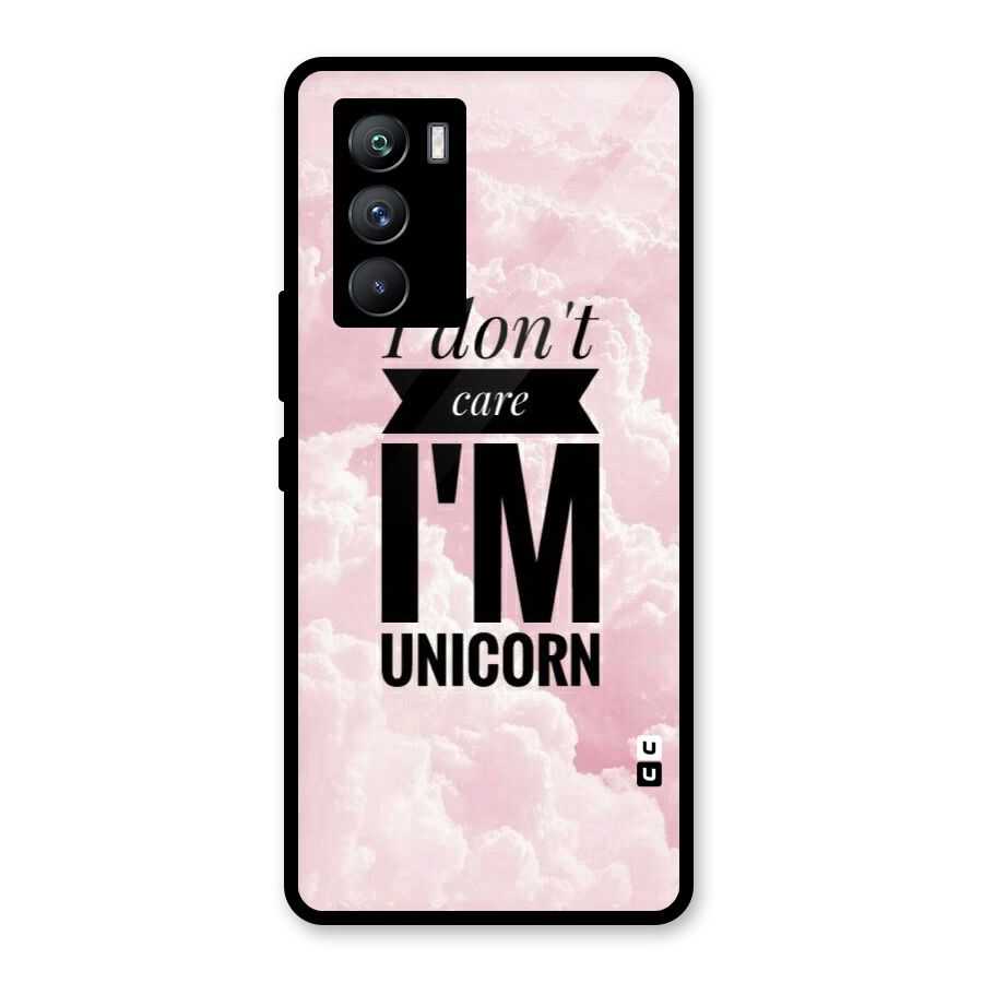 Dont Care Unicorn Glass Back Case for Vivo iQOO 9 SE