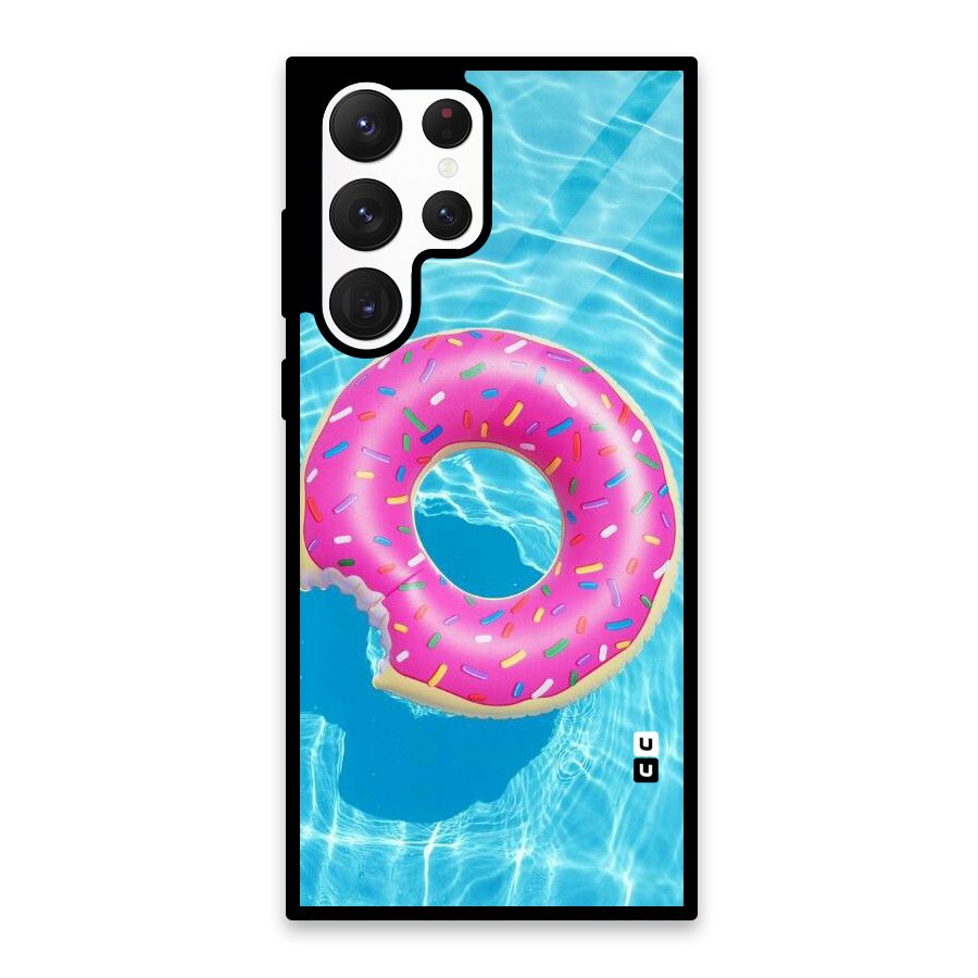 Donut Swim Glass Back Case for Galaxy S22 Ultra 5G