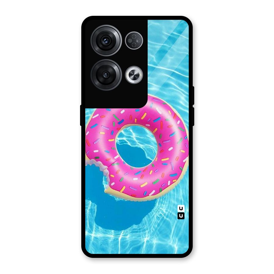 Donut Swim Glass Back Case for Oppo Reno8 Pro 5G