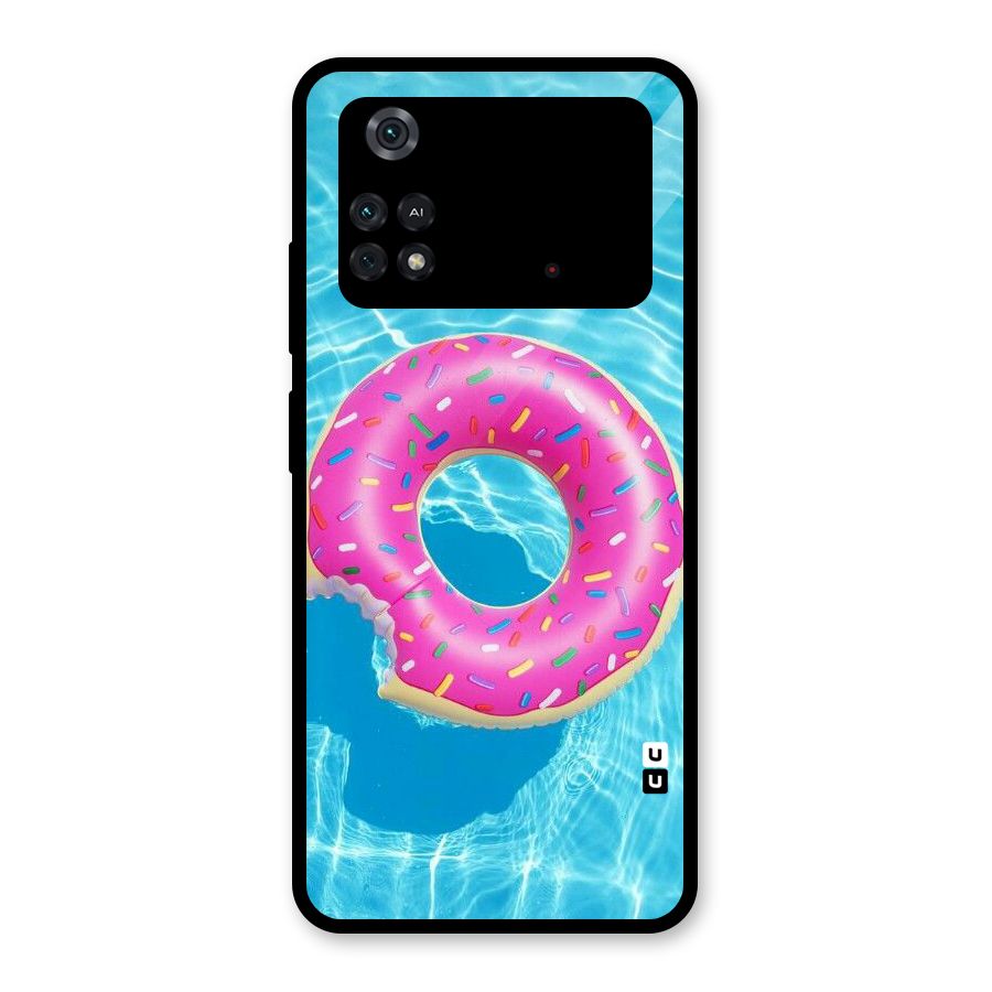 Donut Swim Glass Back Case for Poco M4 Pro 4G