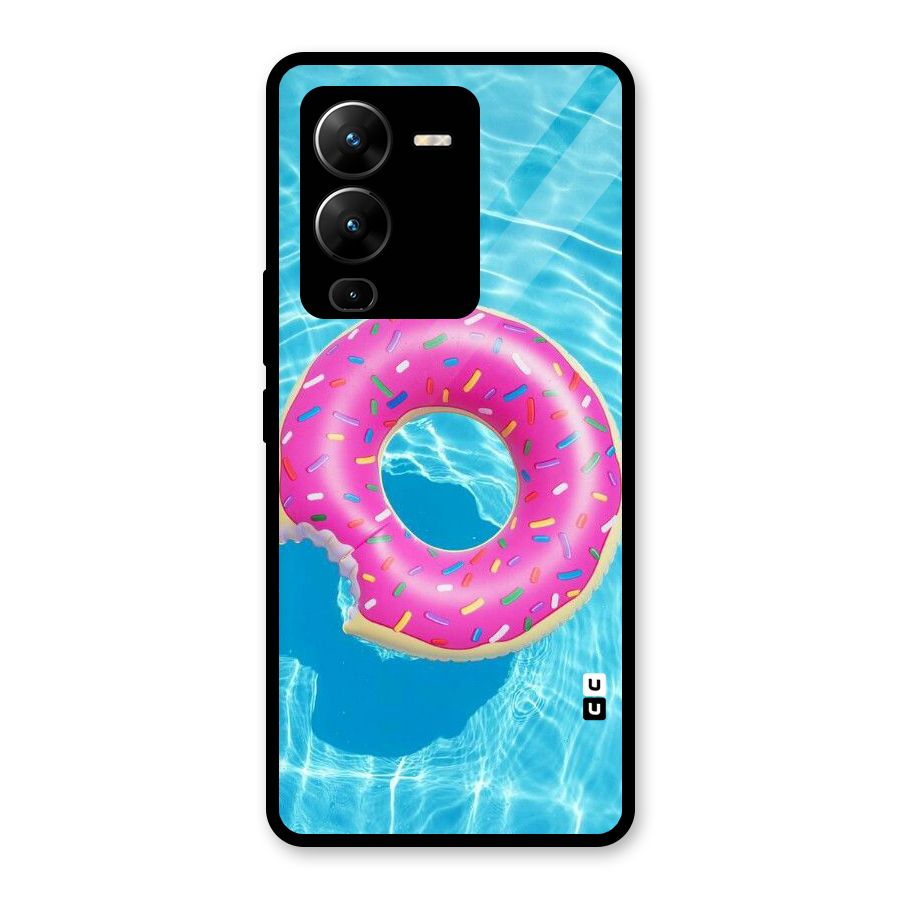 Donut Swim Glass Back Case for Vivo V25 Pro