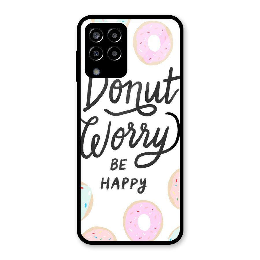 Donut Worry Be Happy Glass Back Case for Galaxy M33