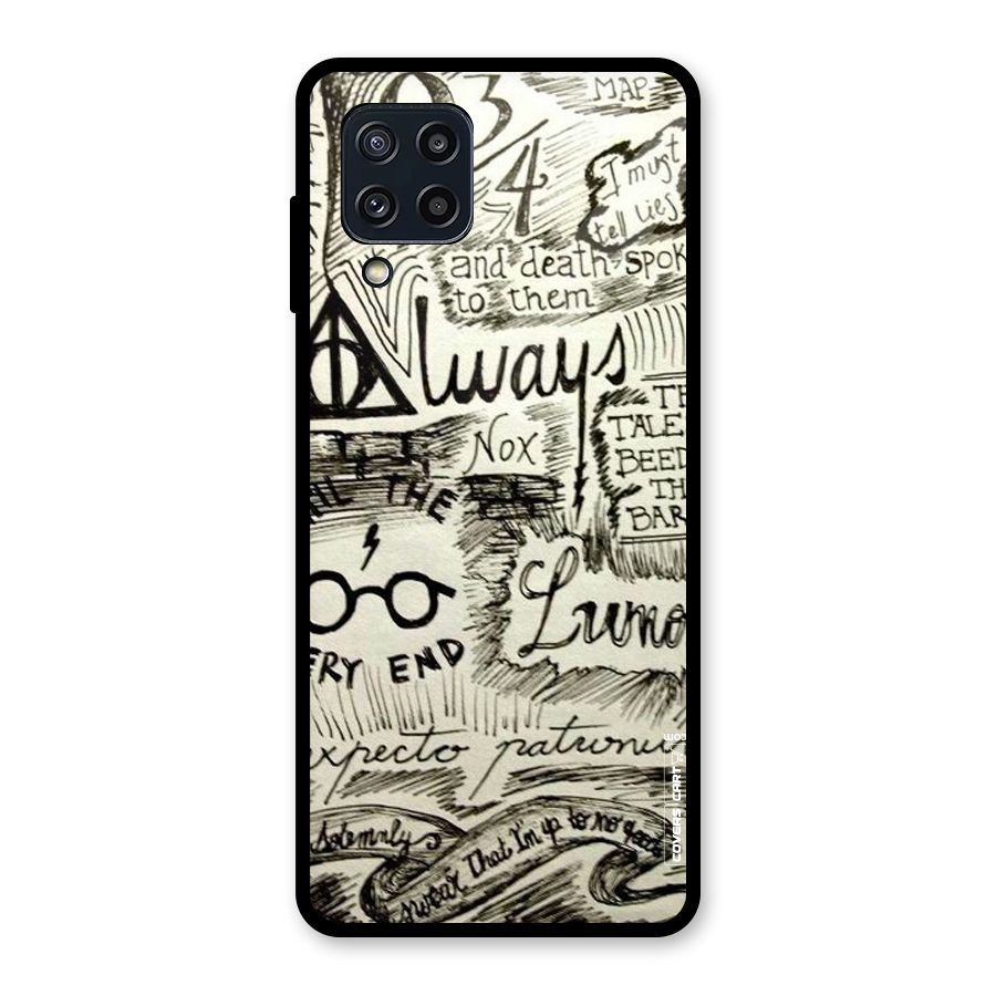Doodle Art Glass Back Case for Galaxy M32