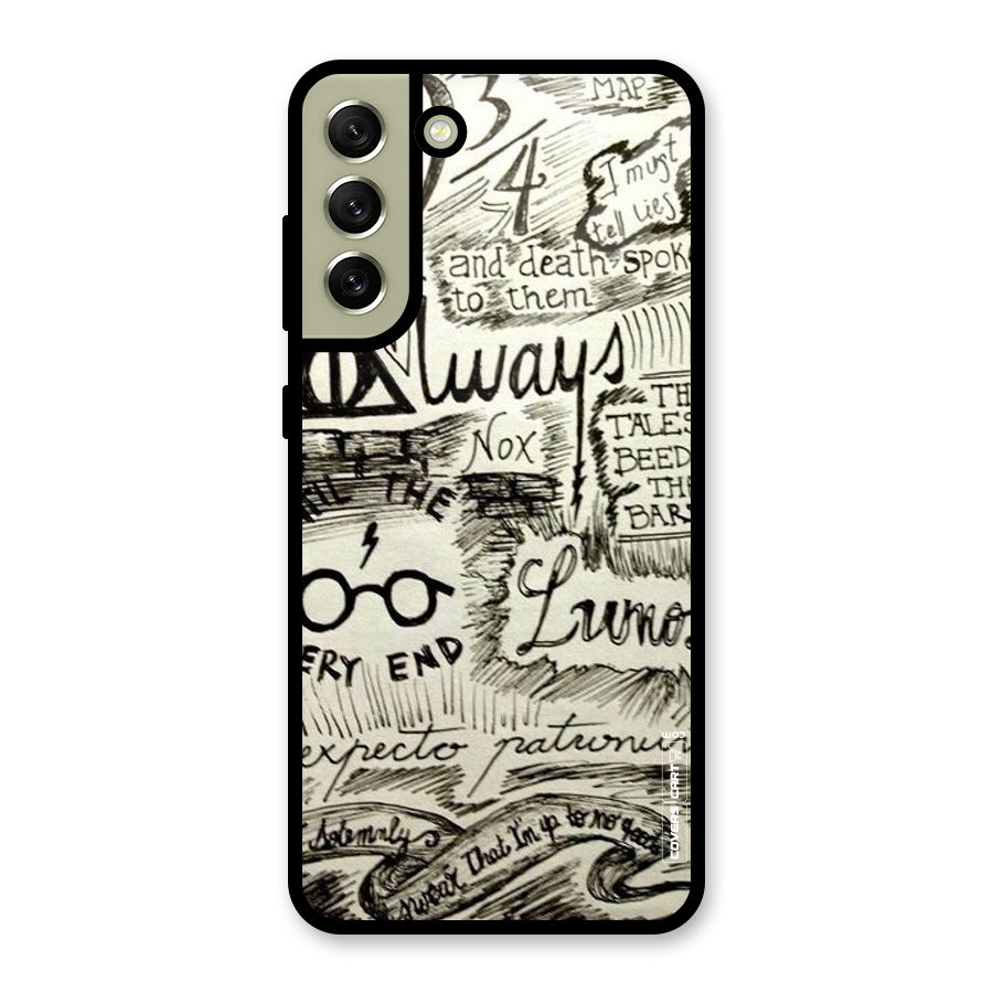 Doodle Art Glass Back Case for Galaxy S21 FE 5G