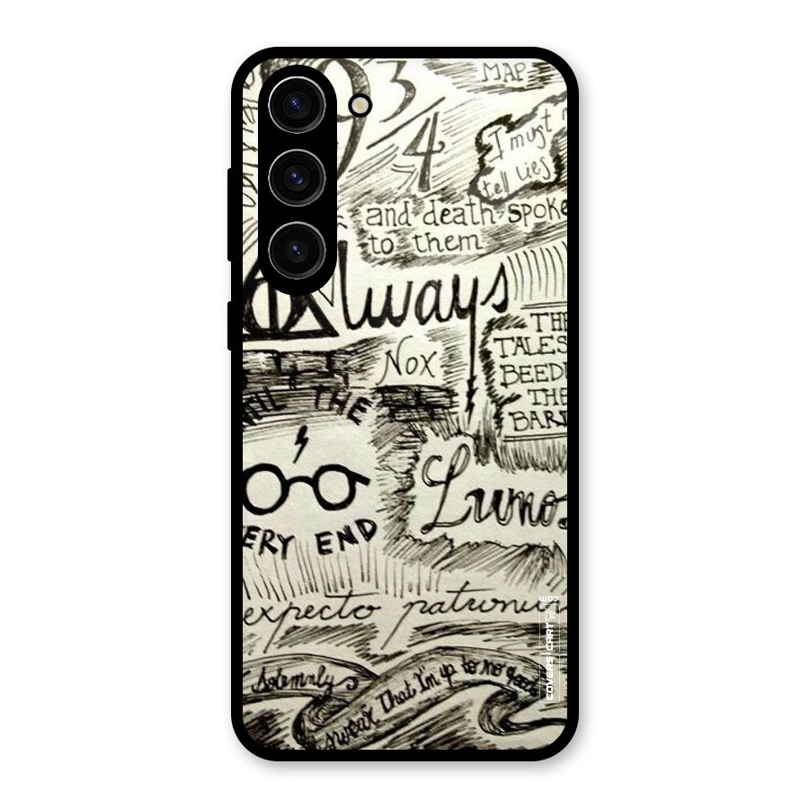 Doodle Art Glass Back Case for Galaxy S23 Plus