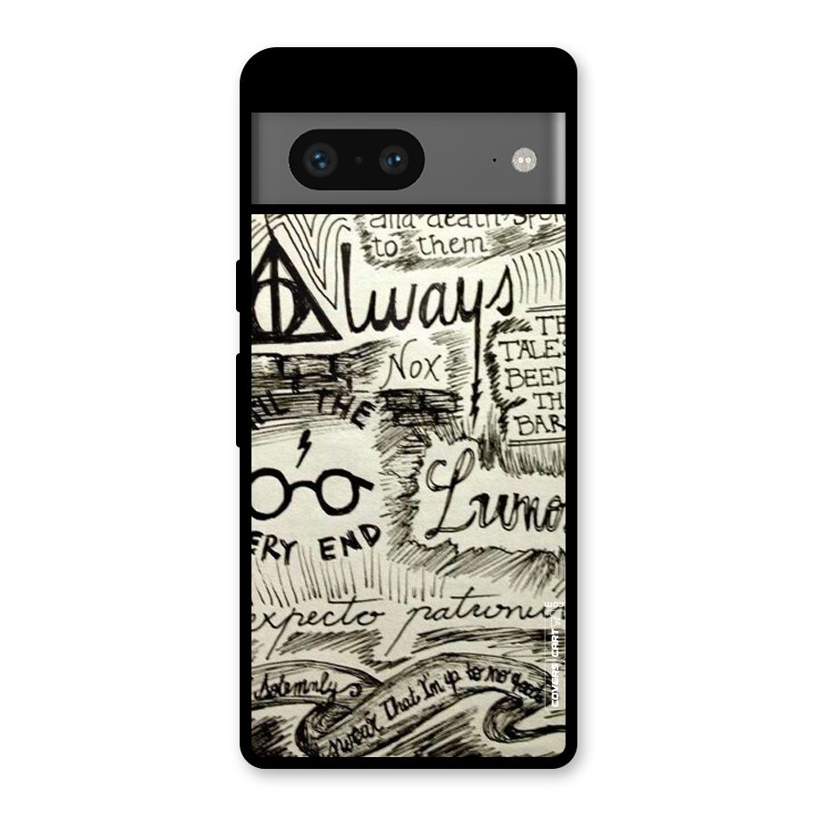 Doodle Art Glass Back Case for Google Pixel 7