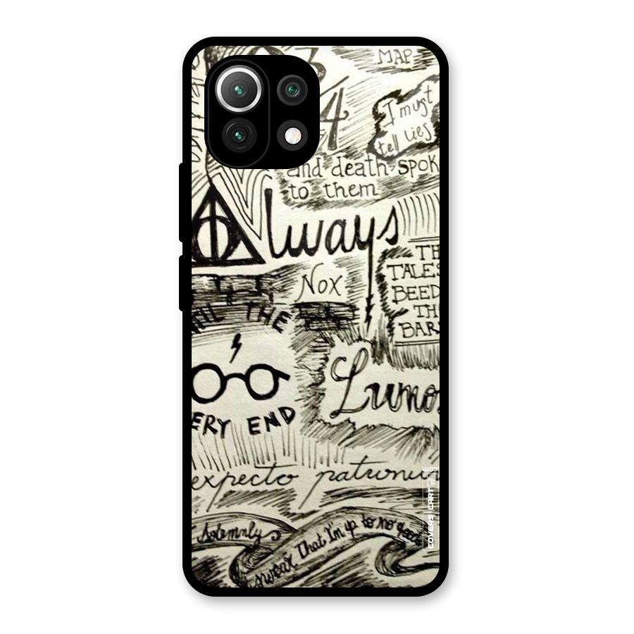 Doodle Art Glass Back Case for Mi 11 Lite NE 5G