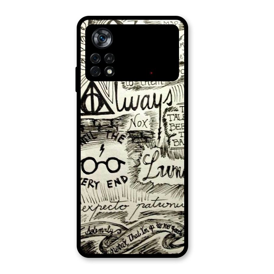 Doodle Art Glass Back Case for Poco X4 Pro 5G