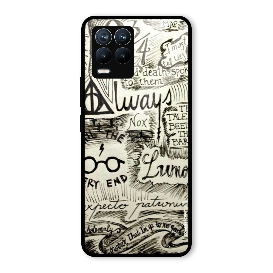 Doodle Art Glass Back Case for Realme 8