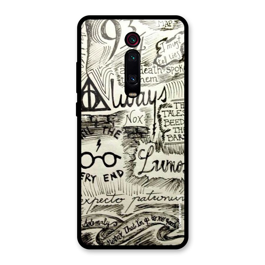 Doodle Art Glass Back Case for Redmi K20