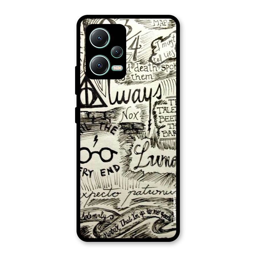 Doodle Art Glass Back Case for Redmi Note 12 5G