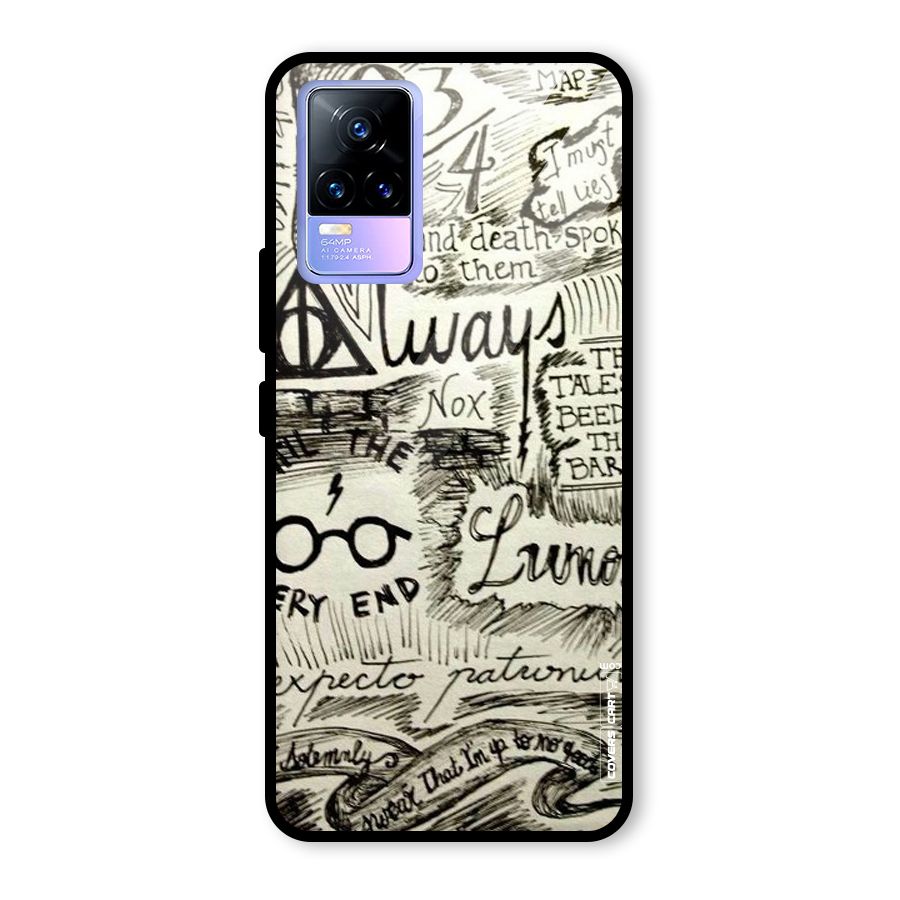 Doodle Art Glass Back Case for Vivo Y73