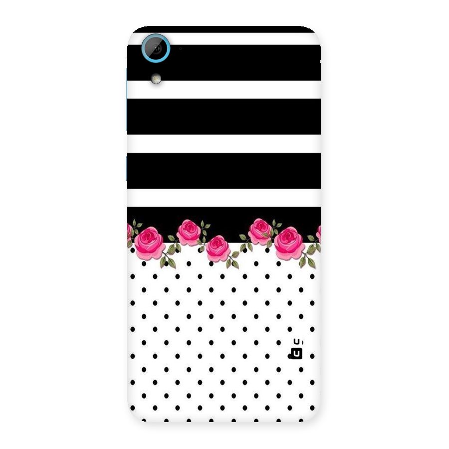 Dots Roses Stripes Back Case for HTC Desire 826
