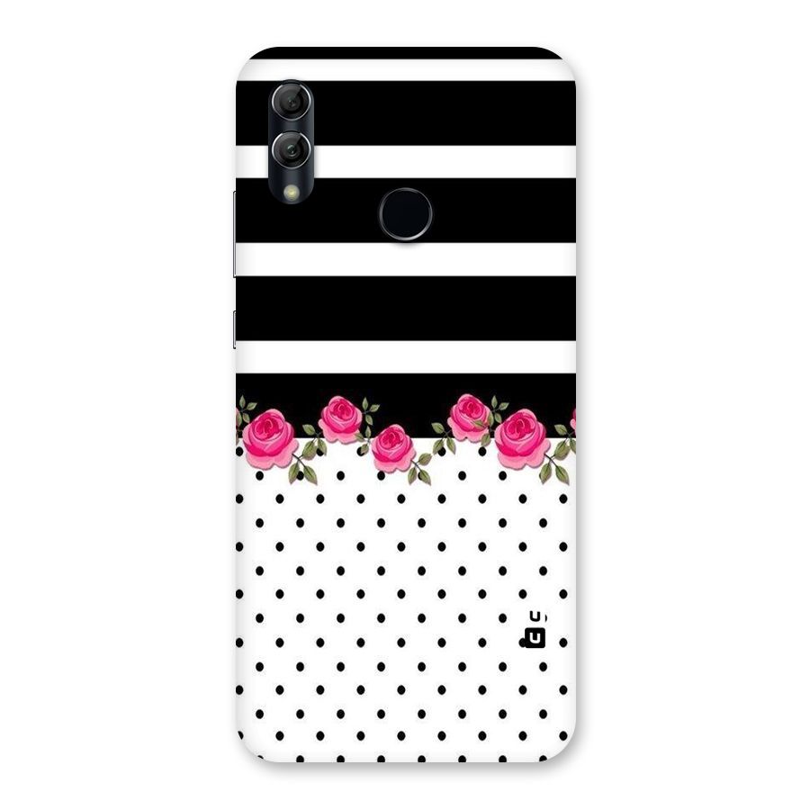Dots Roses Stripes Back Case for Honor 10 Lite