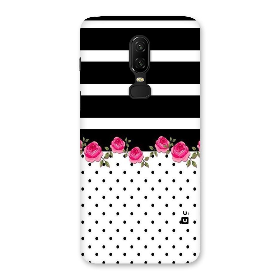 Dots Roses Stripes Back Case for OnePlus 6