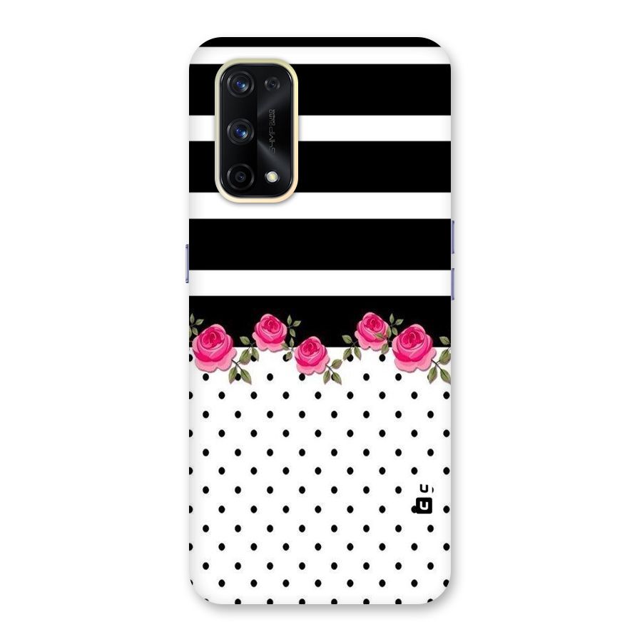 Dots Roses Stripes Glass Back Case for Realme X7 Pro