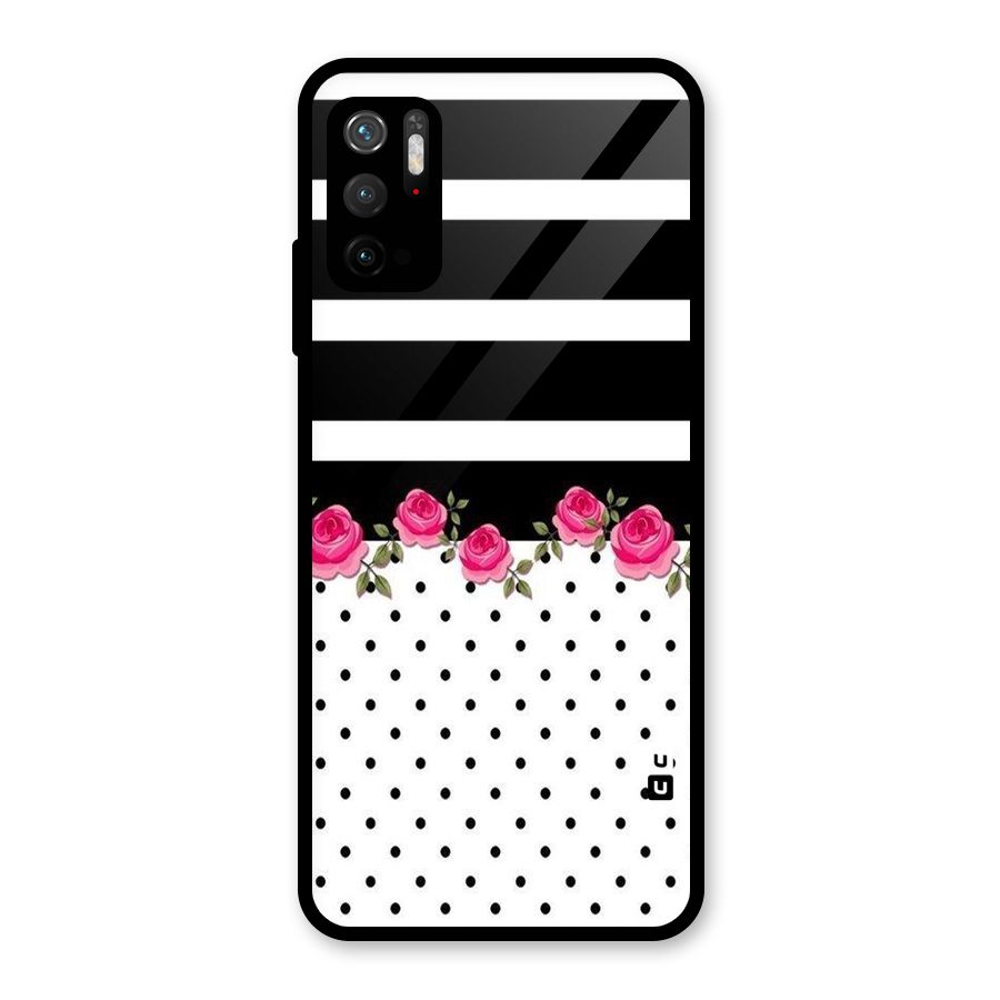 Dots Roses Stripes Glass Back Case for Poco M3 Pro 5G