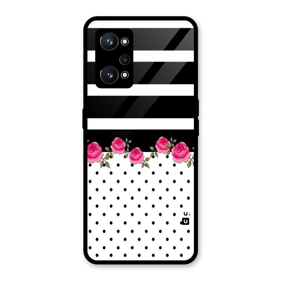 Dots Roses Stripes Glass Back Case for Realme GT Neo 3T