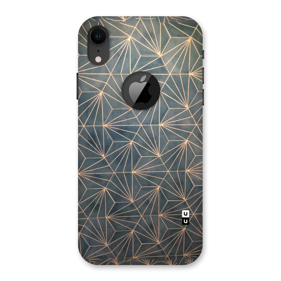 Dotted Lines Pattern Back Case for iPhone XR Logo Cut