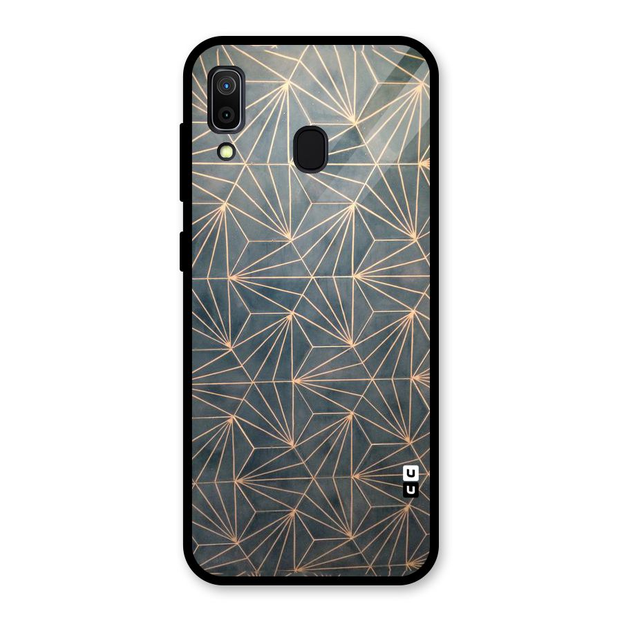 Dotted Lines Pattern Glass Back Case for Galaxy A30