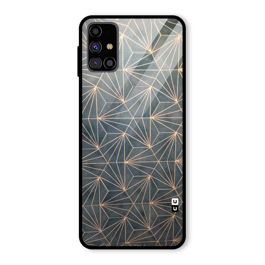 Dotted Lines Pattern Glass Back Case for Galaxy M31s