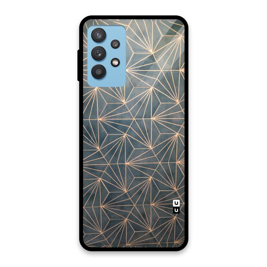 Dotted Lines Pattern Glass Back Case for Galaxy M32 5G