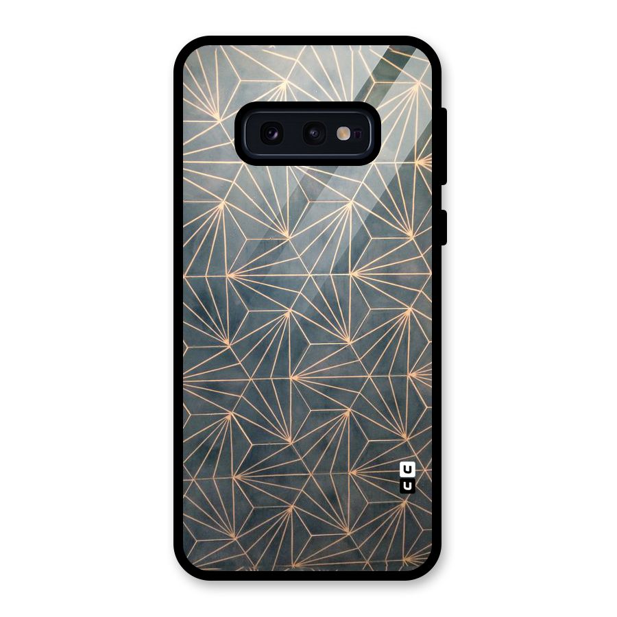 Dotted Lines Pattern Glass Back Case for Galaxy S10e