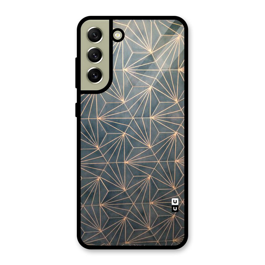 Dotted Lines Pattern Glass Back Case for Galaxy S21 FE 5G