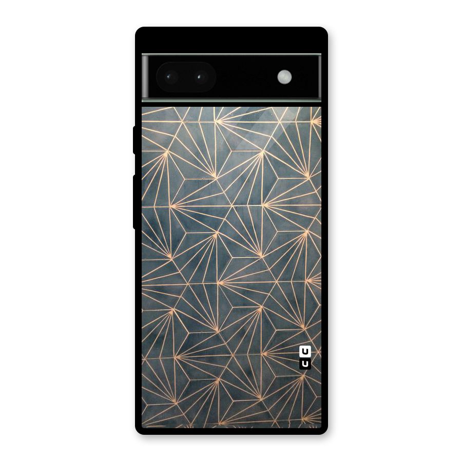Dotted Lines Pattern Glass Back Case for Google Pixel 6a