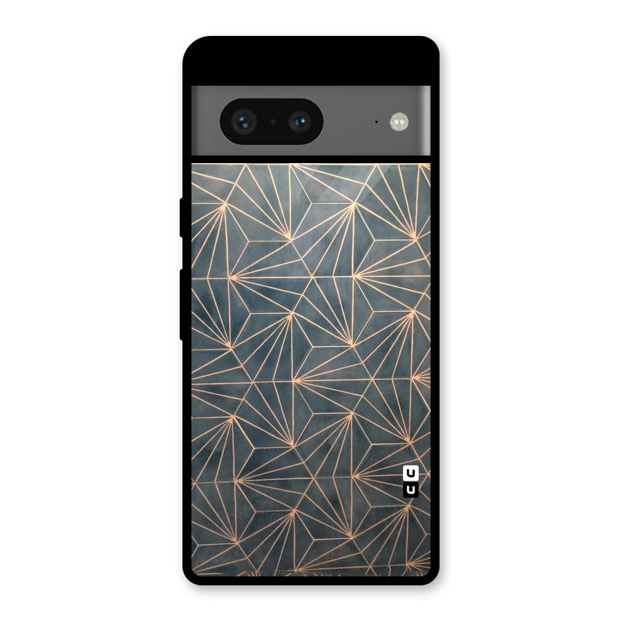 Dotted Lines Pattern Glass Back Case for Google Pixel 7