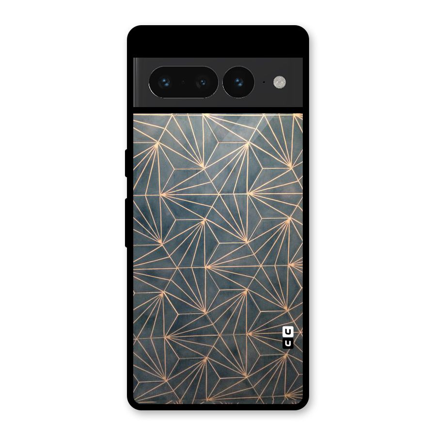 Dotted Lines Pattern Glass Back Case for Google Pixel 7 Pro