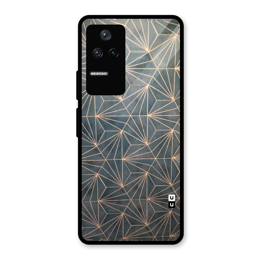 Dotted Lines Pattern Glass Back Case for Poco F4 5G
