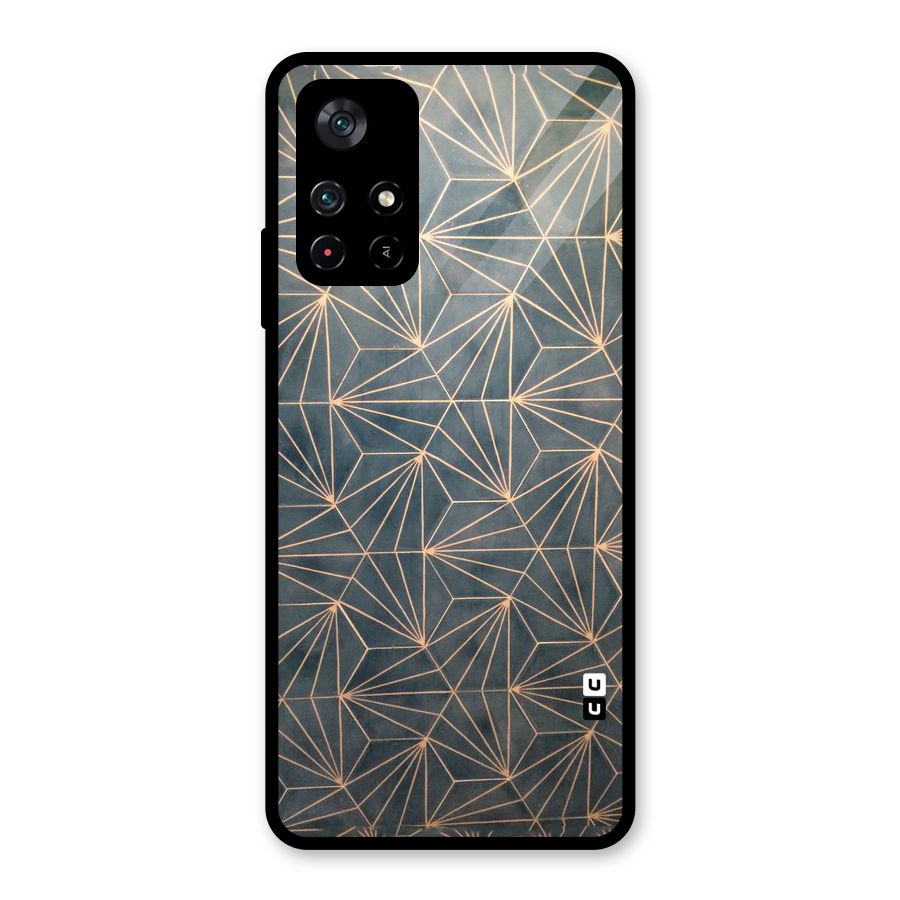 Dotted Lines Pattern Glass Back Case for Poco M4 Pro 5G
