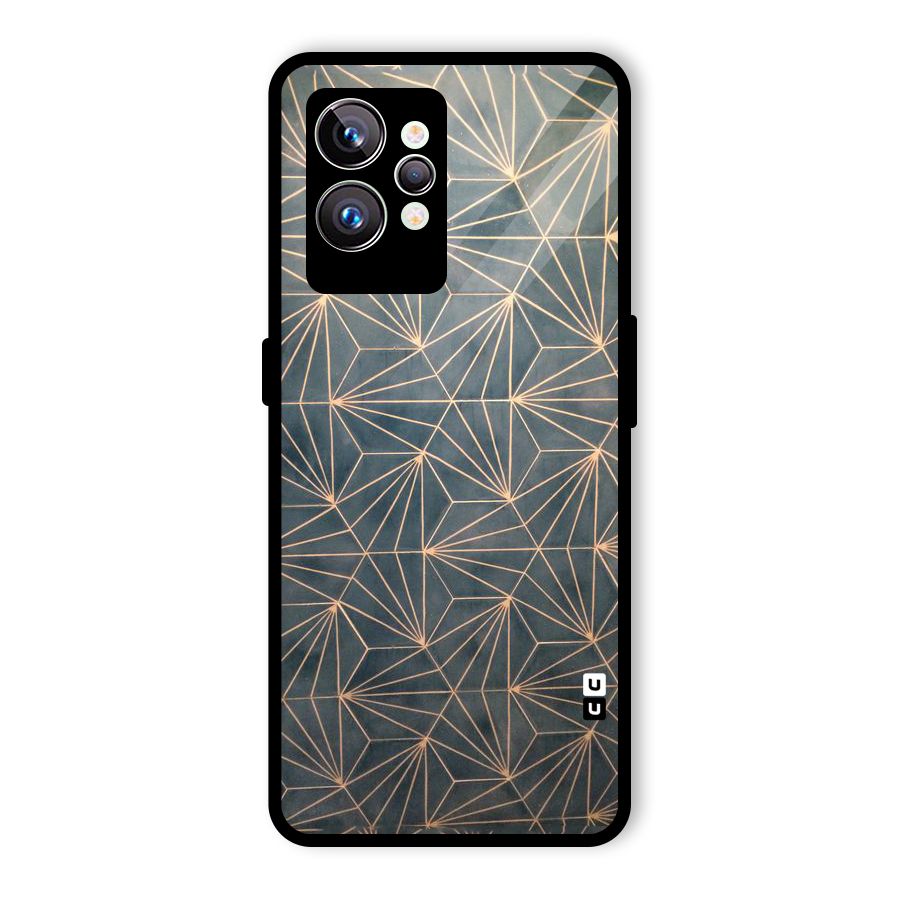 Dotted Lines Pattern Glass Back Case for Realme GT2 Pro